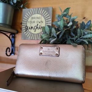 Kate Spade 💜 Neda Wellesley Rose‎ Gold Wallet Leat